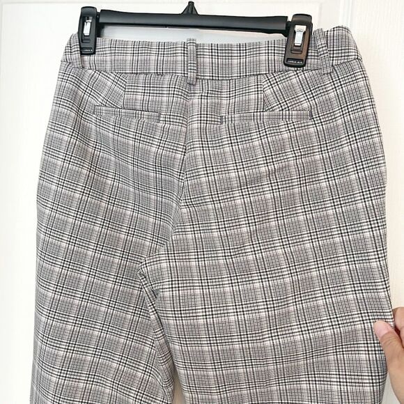 A New Day Plaid Academia Mid Rise Crop Stretch Straight Leg Pocket Trouser Pant - Picture 8 of 11